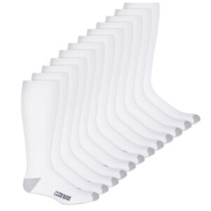 Club Room Mens 12-Pack Over the Calf Foot Tube Socks White Shoe Size 7-12